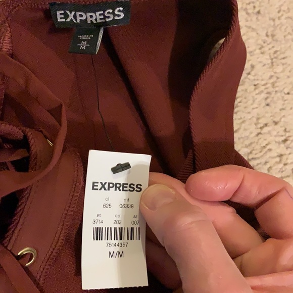 Express bodysuit Size medium NWT Brown - Picture 5 of 6